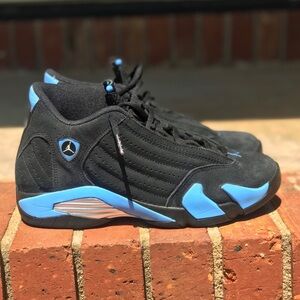 Air Jordan Retro 14 Black/ University Blue 
Size 8